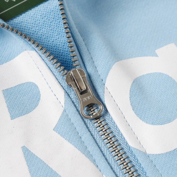 Denim Tears Light Blue Letter Zip-Up Hooded Jacket - Picture 3 of 8